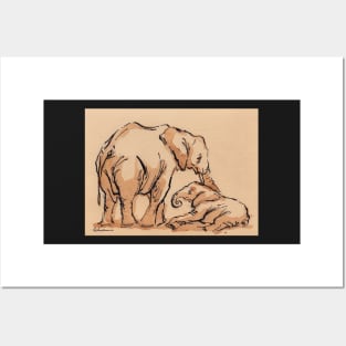 Big Love: Elephant Watercolor Painting #5 Posters and Art